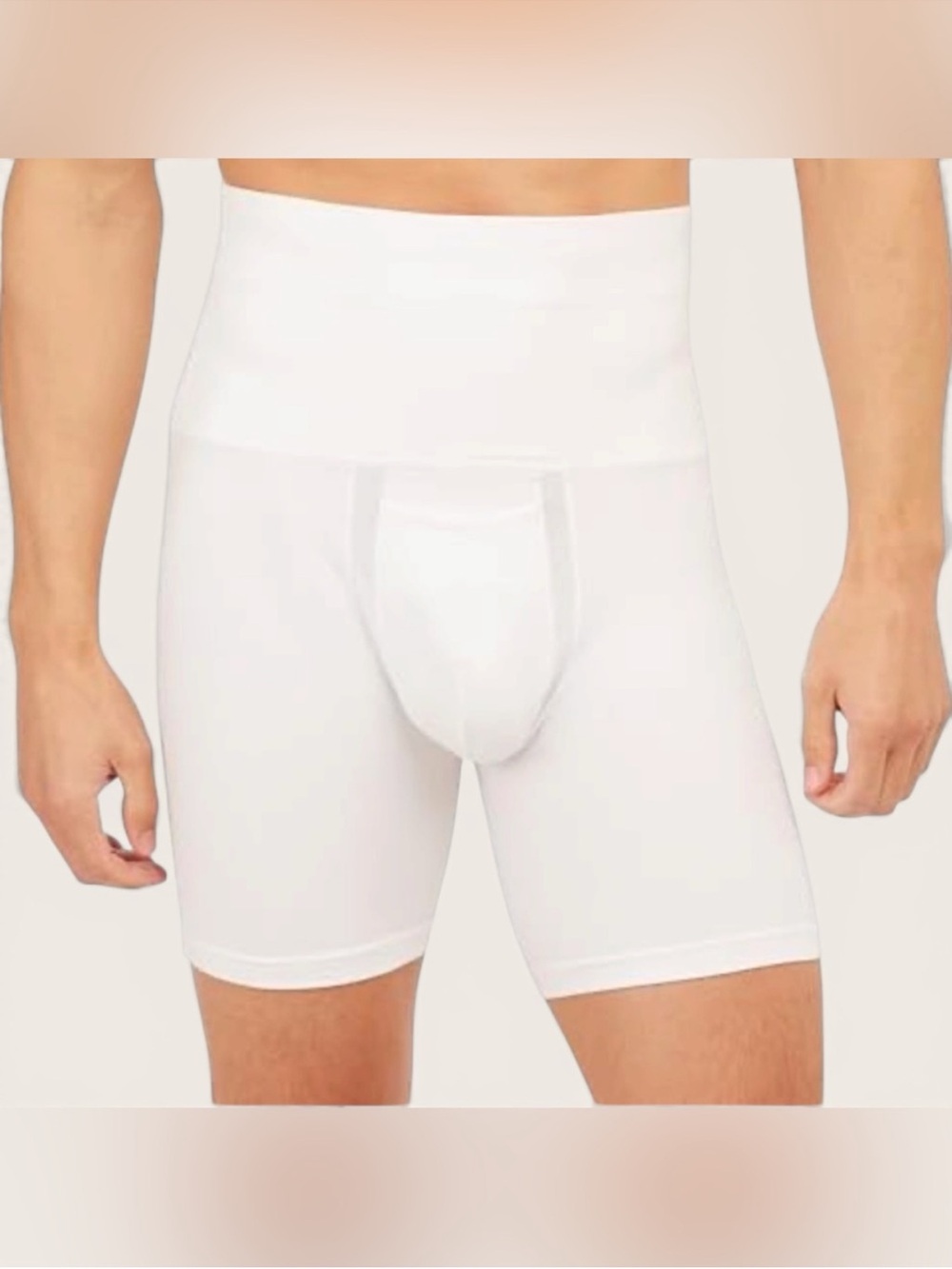 SPANX Ultra Sculpt High Waisted Compression Boxer Brief White Size Medium